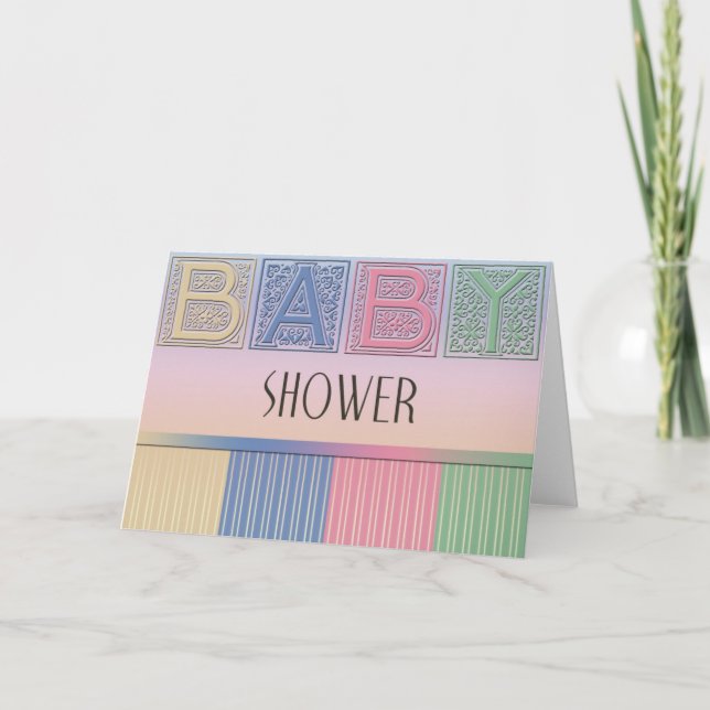 Pastel Baby Shower Invitation (Front)