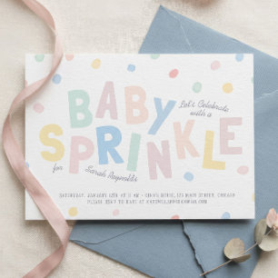 Pastel Baby Sprinkle Invitation   Confetti