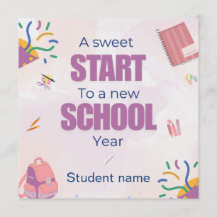Pastel Back to School Treat Tag Card   personalize