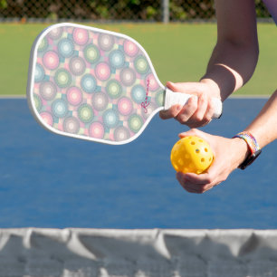 Pastel Background Personalized Pickleball Paddle