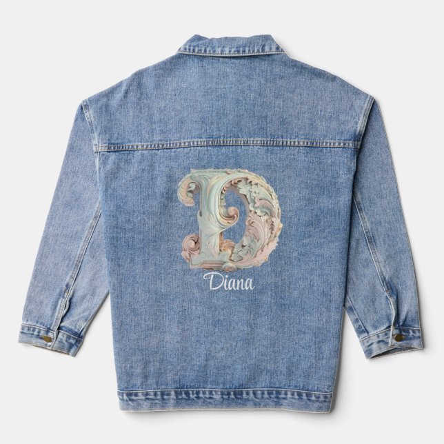 Pastel Baroque Initial 'D' Denim Veste (Verso)