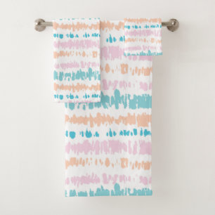 Pastel Batik Pattern Bath Towel Set
