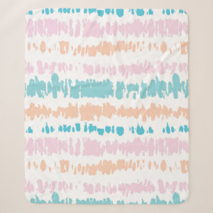 Pastel Batik Pattern Sherpa Blanket