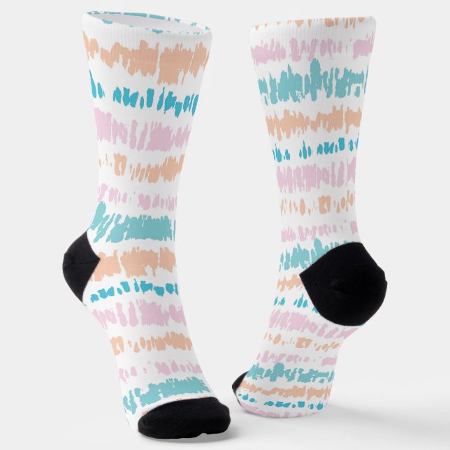 Pastel Batik Pattern Socks (Angled)