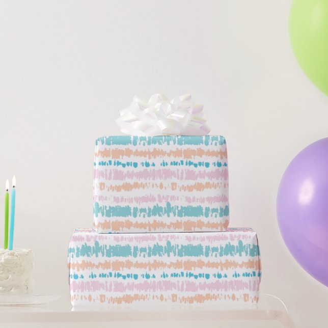 Pastel Batik Pattern Wrapping Paper (Party Gifts)