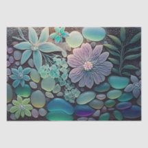 Pastel Beach Glass Flower Mosaic