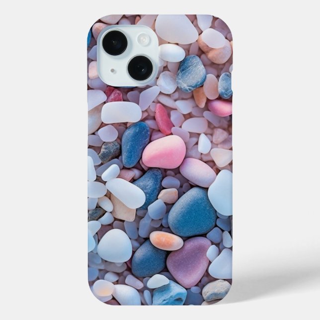 ​Pastel Beach Pebbles Colourful Aesthetic  Case-Mate iPhone Case (Back)