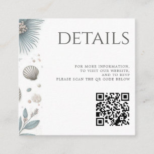Pastel Beach QR Code Enclosure Card