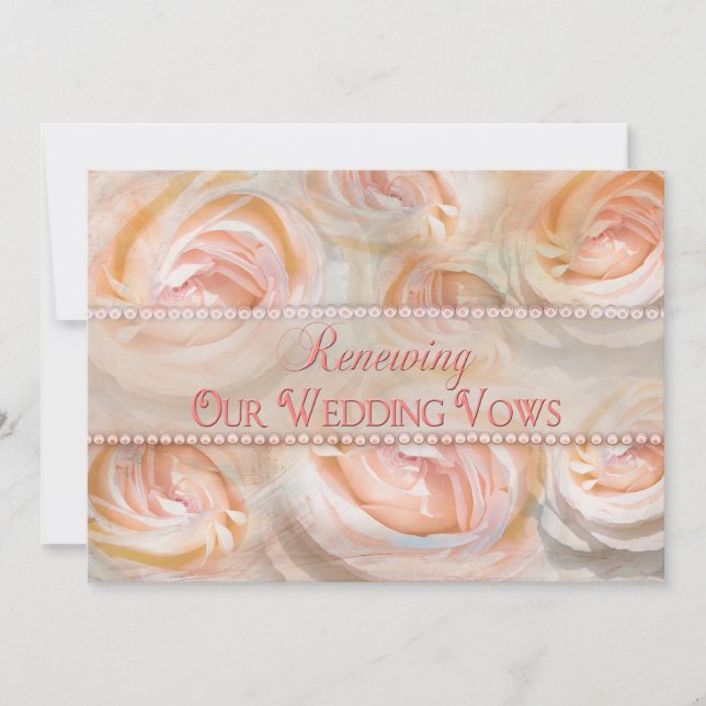 Pastel Beauté Renouvellement Vows Invitation - Ros (Devant)
