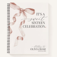 Pastel Beige Bow Sweet 16 Letters to Birthday Girl