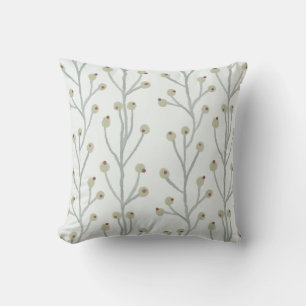 Pastel berries throw pillow