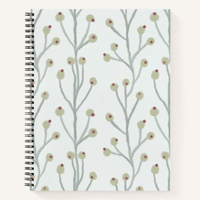 Pastel berry note book, pattern design, notebook (Front)