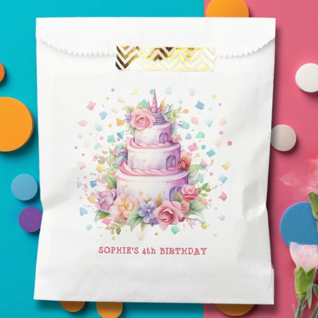 Pastel Birthday cake birthday Favour Bag (Creator Uploaded)