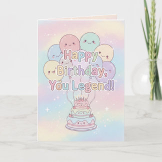 Pastel Birthday Card – Happy Birthday, You Legend!