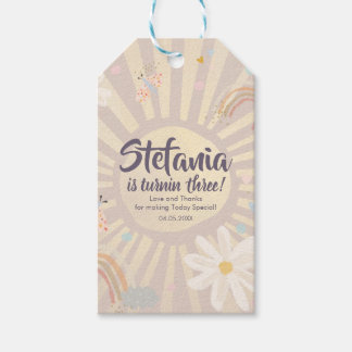 Pastel Birthday Girl Pink Thank You Gift Tags