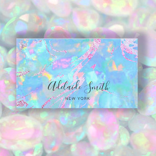 pastel bleu opal pierre photo Carte de visite