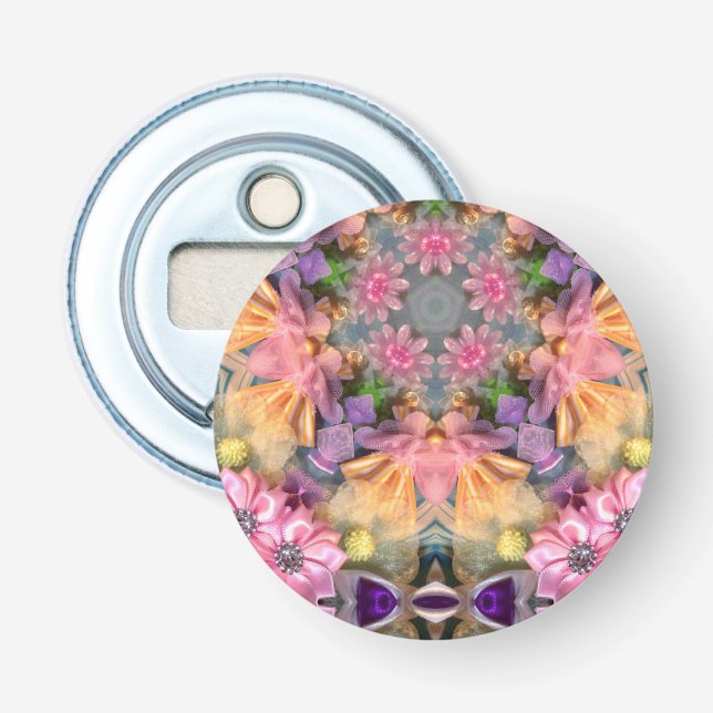Pastel Bling 3D Pattern ~ Bottle Opener (Front)