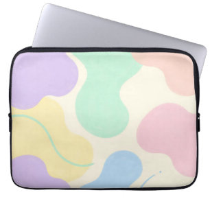 Pastel Blob Abstract Organic Shapes Laptop Sleeve