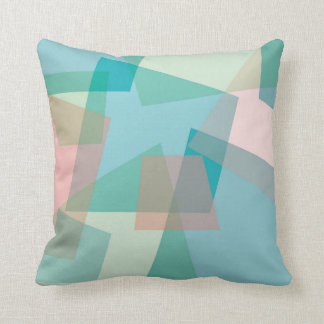 Pastel blocks throw pillow