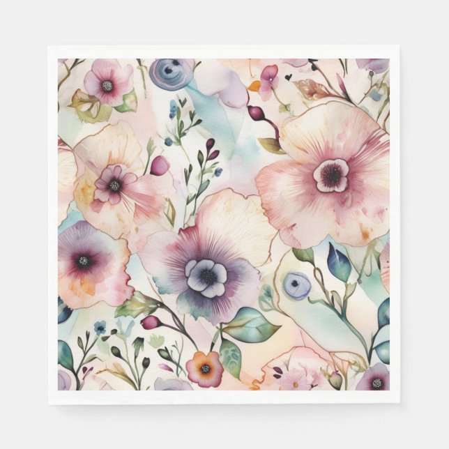 Pastel Bloom Symphony Napkin (Front)