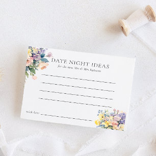 PASTEL BLOOMING FLOWERS BRIDAL SHOWER DATE NIGHT  INVITATION