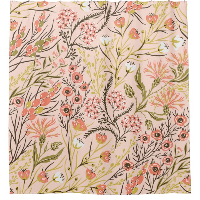 Pastel Blooming Flowers Vintage Pattern (Front)