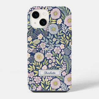 Pastel Blooms Name iPhone 14 Case