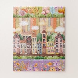 Pastel Blooms Neighbourhood Jigsaw Puzzle
