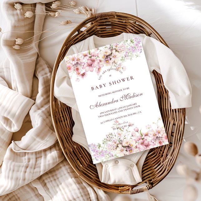 Pastel Blossom Baby Shower Invitation (Creator Uploaded)