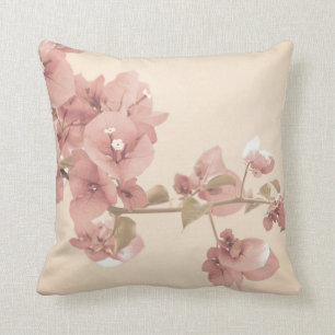 Pastel Blossom Branch Throw Pillow
