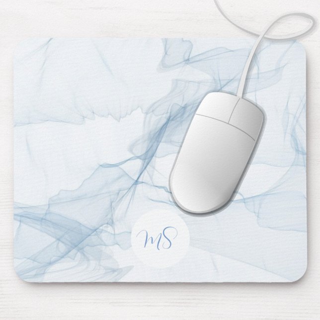 Pastel Blue Abstract Personalized Mouse Pad (Creator Uploaded)