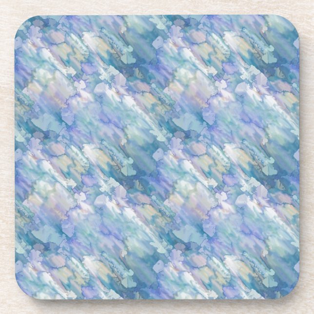 Pastel Blue Abstraction Coaster (Front)