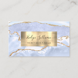 pastel blue Agate Business Card