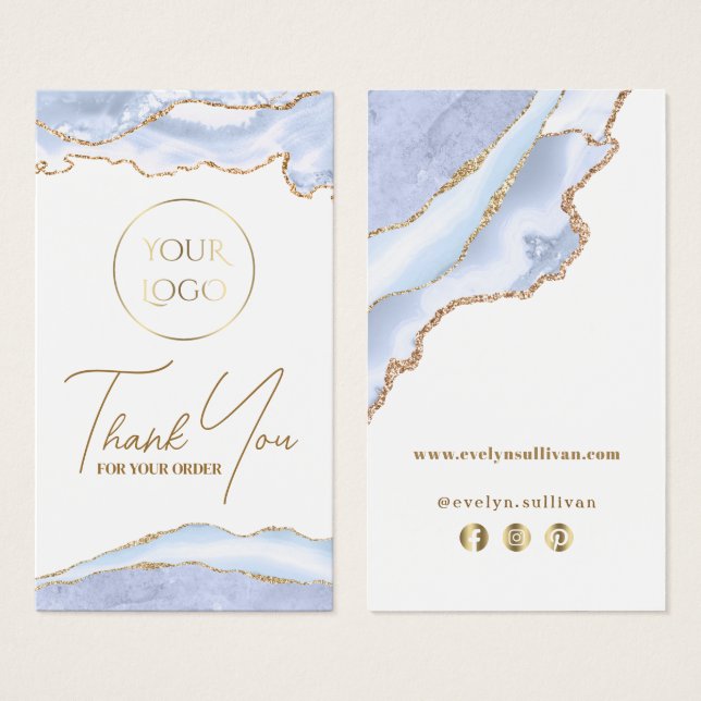 pastel blue agate package insert (Front & Back)