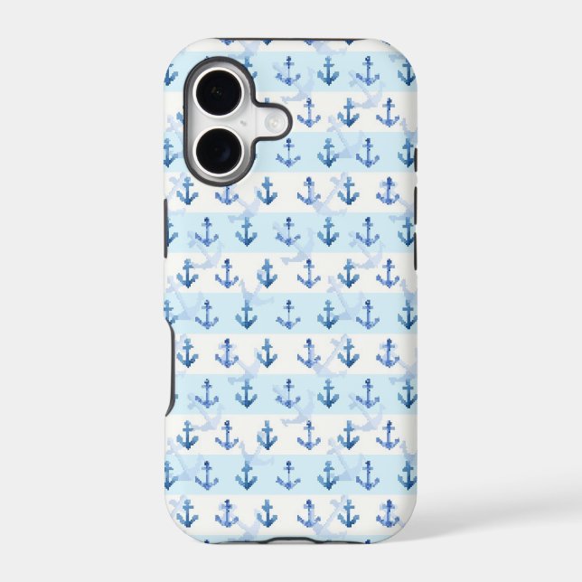 Pastel Blue Anchor Pattern (Back)