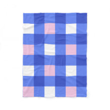 Pastel Blue and Pink Gingham Check Pattern