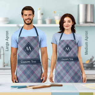 Pastel Blue and Pink Tartan Apron