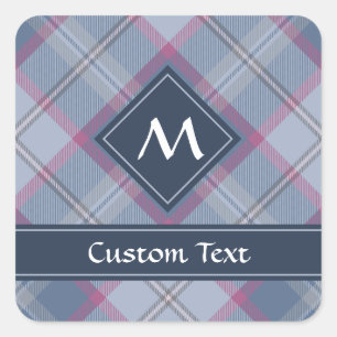 Pastel Blue and Pink Tartan Sticker