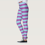 Pastel Blue and Purple Stripes Leggings<br><div class="desc">Abstract digital art of pastel blue and purple stripes</div>