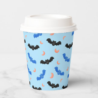 Pastel Blue Bat Spooky Cute Party Paper Cups