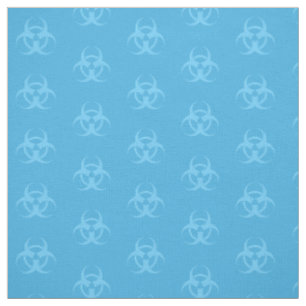 Pastel Blue Biodanger Symbole tissu
