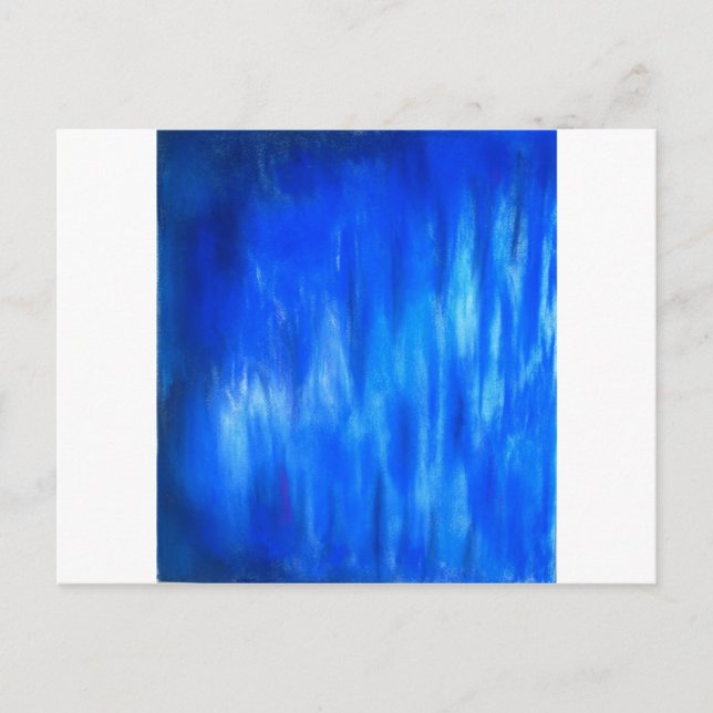 Pastel Blue Blaze (abstract expressionism) Postcard (Front)