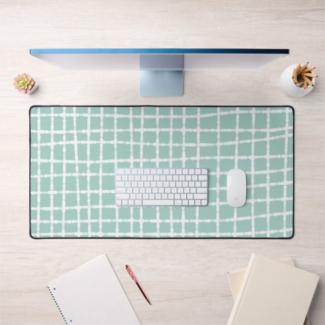 Pastel Blue Check Motif doux et moderne (Bureau 1)
