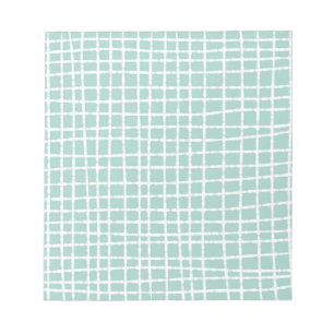 Pastel Blue Check Pattern Delicate and Functional Notepad
