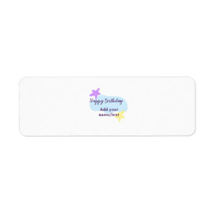 Pastel blue clouds stars purple happy birthday nam