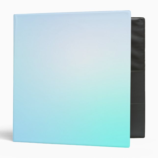 Pastel Blue Colours Abstract Blur Gradient Ombre Binder (Front/Inside)