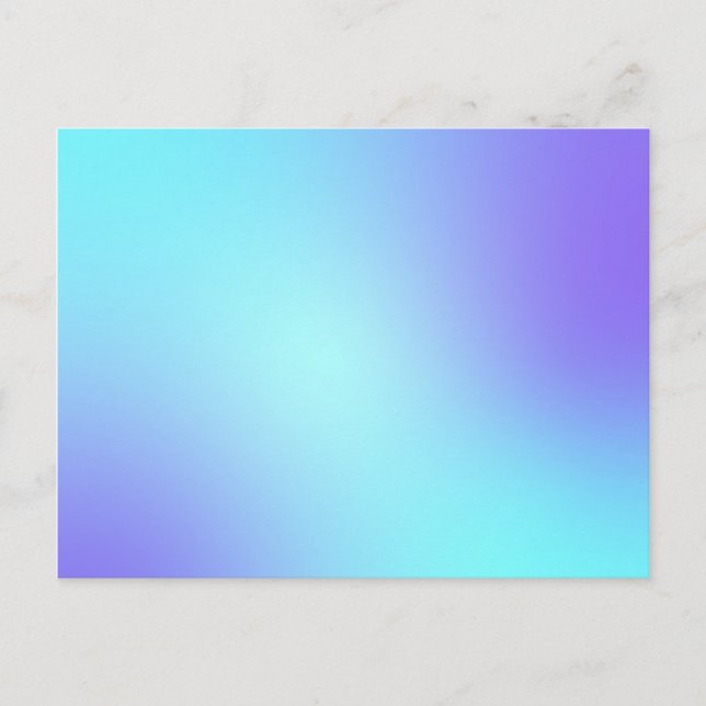 Pastel Blue Colours Abstract Blur Gradient Ombre Postcard (Front)