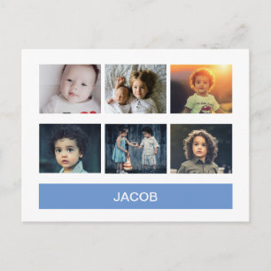 Pastel Blue Custom Photo – Personalized Postcard