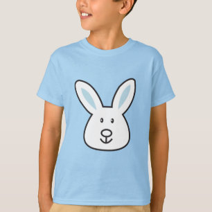 Pastel Blue Cute Easter Bunny Illustration T-Shirt