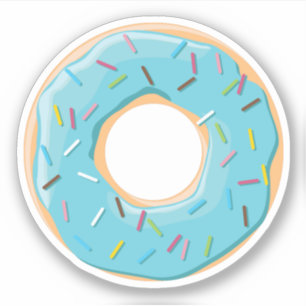 Pastel Blue doughnut with candy sprinkles